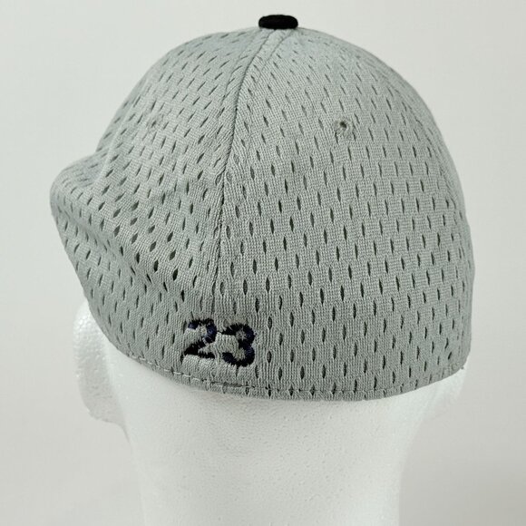 Fitted Elastic Baseball Mesh Embroidered Logo Sports Hat Preowned Stretch Fit - Picture 3 of 5